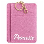 Porte-cartes porte-cl�s princesse en polyester paillet�