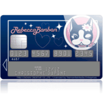 Sticker Carte de cr�dit Rebecca Bonbon bleu