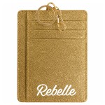 Porte-cartes porte-cl�s rebelle en polyester paillet�