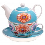 Théière solo en porcelaine Mandala Théière solo en porcelaine Mandala