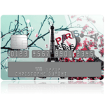 Sticker Carte de cr�dit Paris Flowers