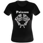 Tee shirt noir femme Zodiaque