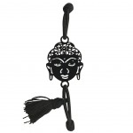 Bracelet élastique fantaisie pour femme noir Bouddha