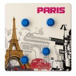 Cadre m�mo magn�tique Paris 25 x 25 cm avec 4 magnets