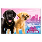 Cadre en toile deux chiens amis 60 x 40 cm