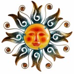 Soleil d�co murale 39 x 39 cm - mod�le Bleu et Or