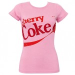 T-shirt femme Coca Cola Cherry rose coton taille S