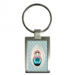 Porte-clés poupée russe bleu Cbkreation