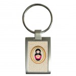 Porte-clés poupée russe beige Cbkreation