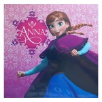 Cadre La Reine des Neiges Anna rose 25 x 25 cm