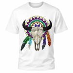 Tee-Shirt Homme T�te de Buffle Boho taille L