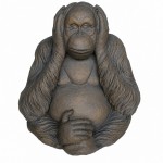 Grande statue orang outan ne rien entendre 62 cm