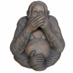 Grande statue orang outan ne rien dire 62 cm