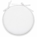 Coussin de chaise rond Nelson blanc 40 cm
