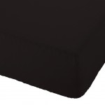 Drap housse uni 90 x 190 cm - Noir
