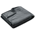 Plaid polaire doudou anthracite 130  160 cm