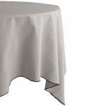 Nappe en coton teint lavé - Perle - 160 x 160 cm Nappe en coton teint lavé - Perle - 160 x 160 cm
