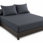Drap housse Ardoise en percale de coton 80 fils 180x200x35 cm