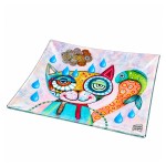 Coupelle Chat Michelle Allen en verre 30 x 30 cm