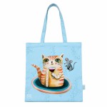 Sac pour les courses en coton Allen - Crasy Cat