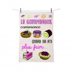 Torchon en coton décoré - Gourmandise