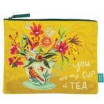 Grande Pochette plate Tasse de th en coton dcore Allen