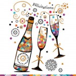 Carte Postale Félicitations 2 volets avec enveloppe