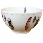 Bol  crales en Cramique Plumes boho