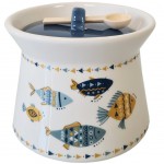 Bote  gros sel Tribaly en cramique avec cuillre