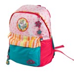 Sac � dos scolaire diddlina rose fleurs et charms 38 cm