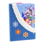 Carnet A6 Diddl hiver bleu � couverture douce 15,5 cm