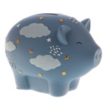 Tirelire cochon Louison bleue