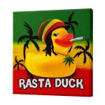 Cadre en toile Canard rasta 40 cm