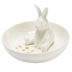 Statuette porte-bijoux LAPIN en porcelaine Statuette porte-bijoux LAPIN en porcelaine