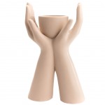 Statuette vide poche mains en porcelaine