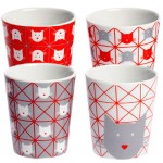 Set de 4 tasses expresso chats
