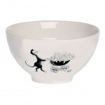 Bol  petit dj en cramique blanche Les Chats de Dubout