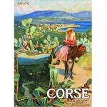 Petite plaque mtallique Vizanova Corse 21 x 15 cm