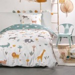 Parure de lit enfant happy safari  140 x 200 cm