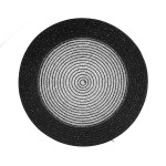 Set de table noir rond à paillettes 38 cm Set de table noir rond à paillettes 38 cm