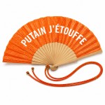 �ventail paillet� orange avec dragonne