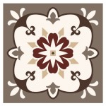 6 stickers carreaux - marron 15 x 15 cm