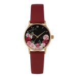 Montre fantaisie Fleurs pour Femme - rouge