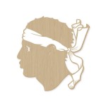 D�coration murale t�te de maure en bois d�coup� 30 cm