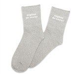 Paire de chaussettes paillettes copine de coeur grises