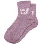 Une paire de chaussettes paillettes Reine de Garces