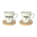 Coffret 2 tasses  caf papa et maman