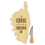 Coffret planche ap�ritif Corse en bambou avec couteau