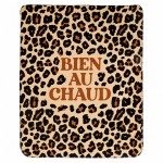 Plaid l�opard en polyester Bien au chaud 150 x 125 cm