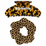 Set pince � cheveux et chouchou l�opard Bichette